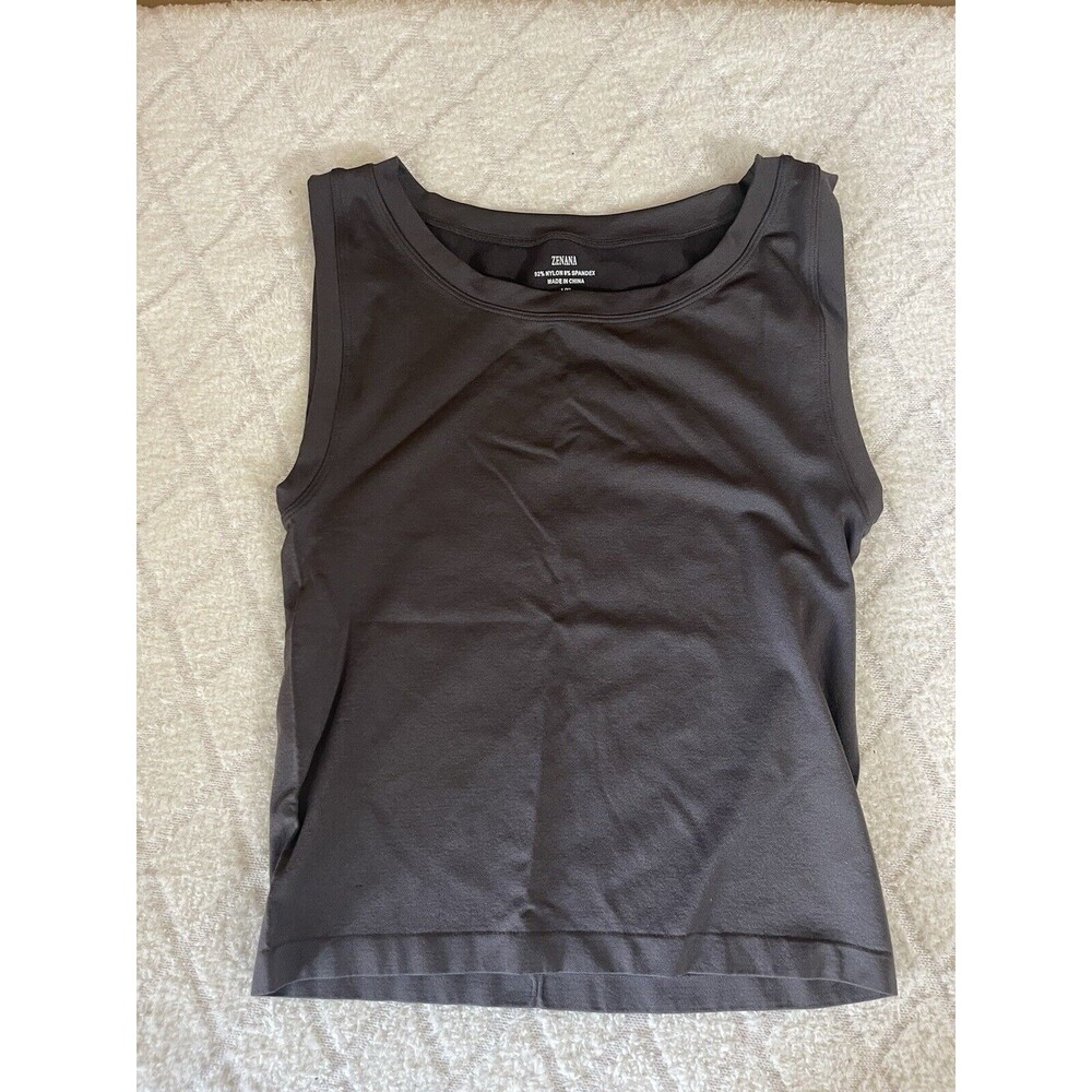 Zenana Athletic Gray Women’s Tank Top. Size XL. Yoga Hiking Jogging